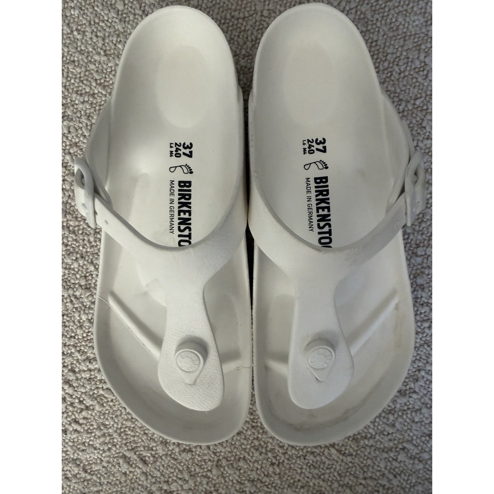 Birkenstock Gizeh EVA White Sandals Thong Flip Flop Size 37 L6 M4 Germany